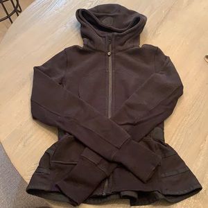 Lululemon scuba sweater with ruffle peplum